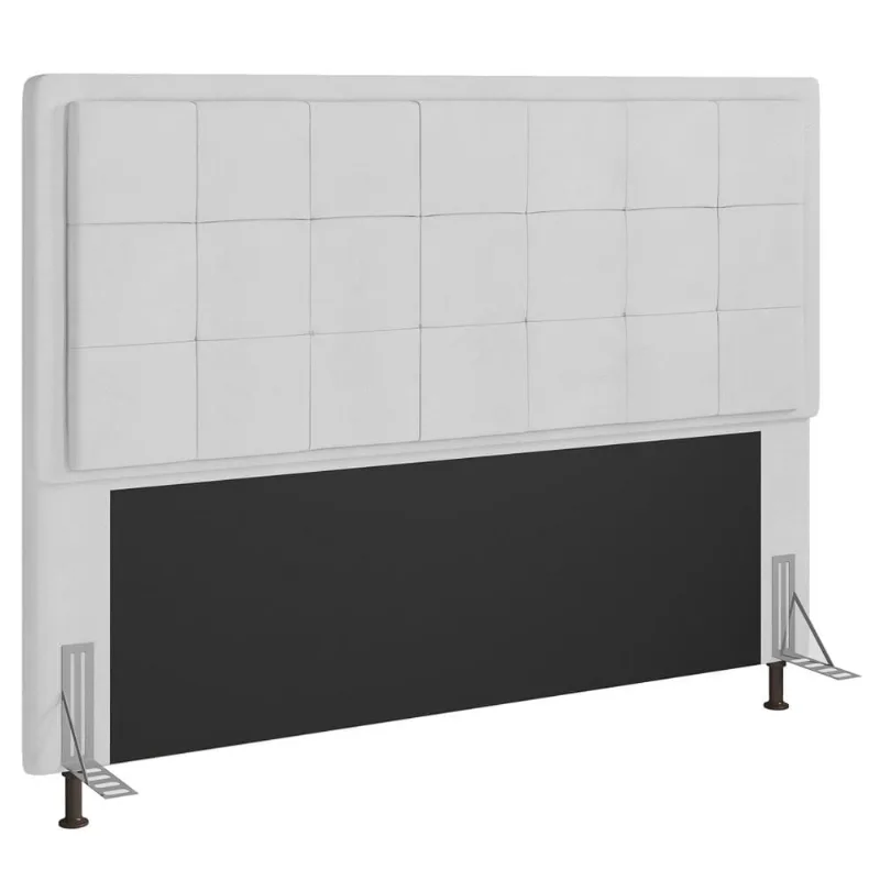 Cabeceira Cama Box Casal Queen 160cm D10 Ônix Corano Branco - Mpozenato