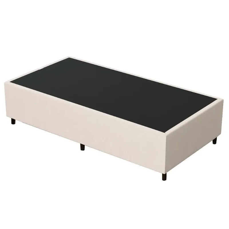 Base Para Cama Box Solteiro 88x188cm Hit Z04 Suede Bege - Mpozenato