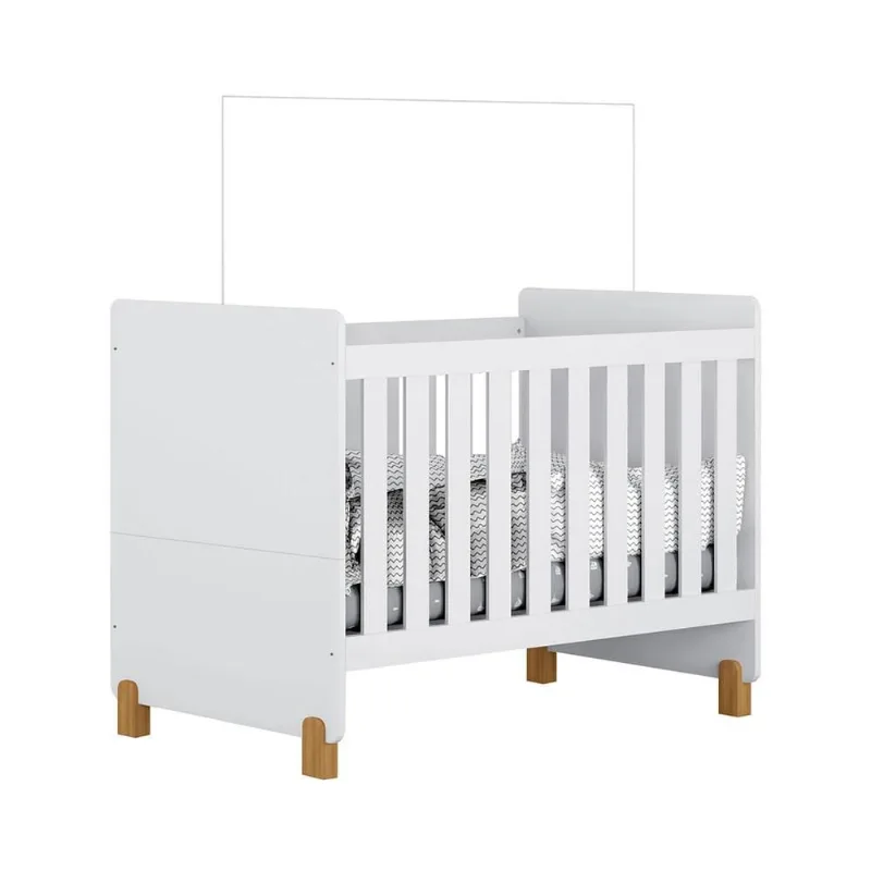 Berço Mini Cama Certificado Pelo Inmetro Melody M08 Branco Acetinado - Mpozenato