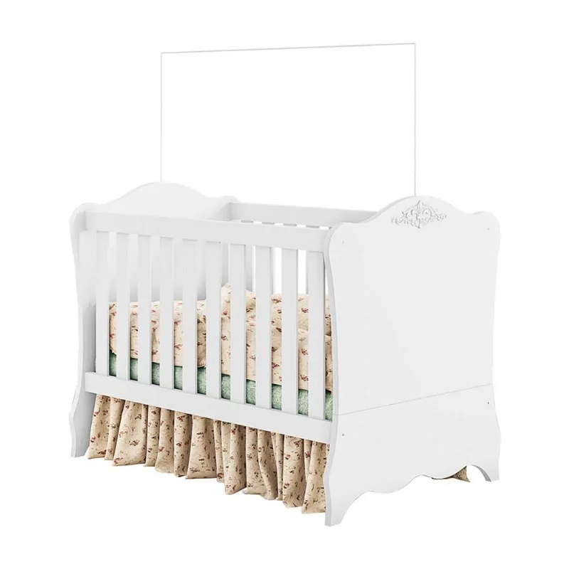 Berço Mini Cama Classic Certificado Pelo Inmetro Classic M08 Branco Acetinado - Mpozenato
