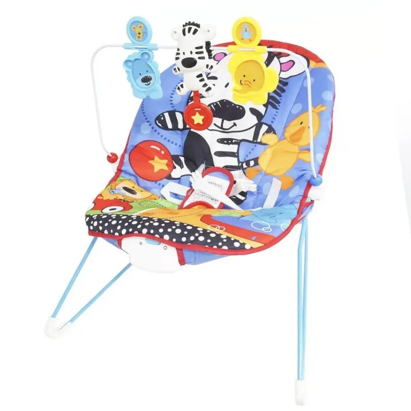 Cadeira Bebê Descanso Acolchoada Vibratória Musical até 11kg BW093AZ - Azul