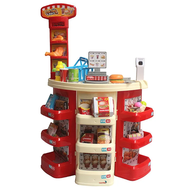 Mini Mercadinho Infantil Importway Com 30 Peças E Cesta Bw101c