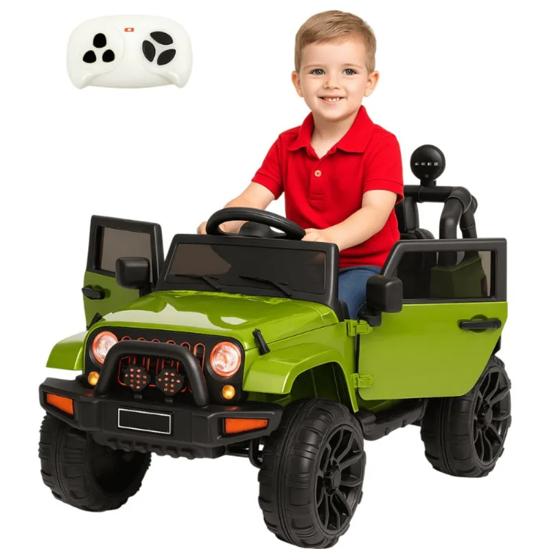 Mini Carro Elétrico Jipe Importway Verde 12V com Controle Remoto
