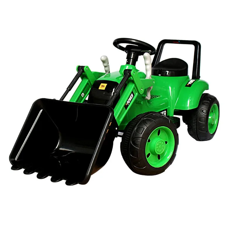 Mini Trator Escavadeira Elétrico Infantil 6v Importway Verde