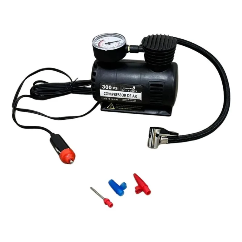 Mini Compressor De Ar Automotivo 300Psi 20L/Min Iwmca30020 - Não Disponível - Construção E Ferramentas