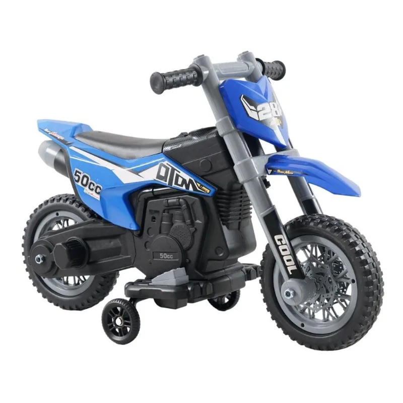 Mini Moto Elétrica Cross 6v Azul Bw233az Importway