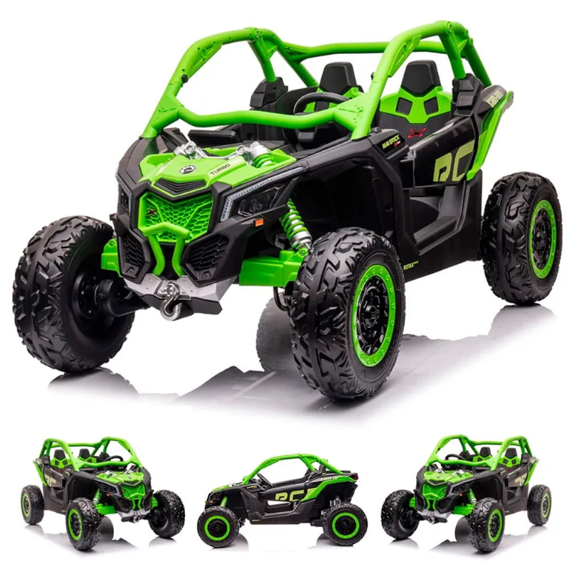 Carrinho Utv Quadriciclo Elétrico Infantil 24v USB MP3 Luz/Som Controle Remoto Can Am Maverick
