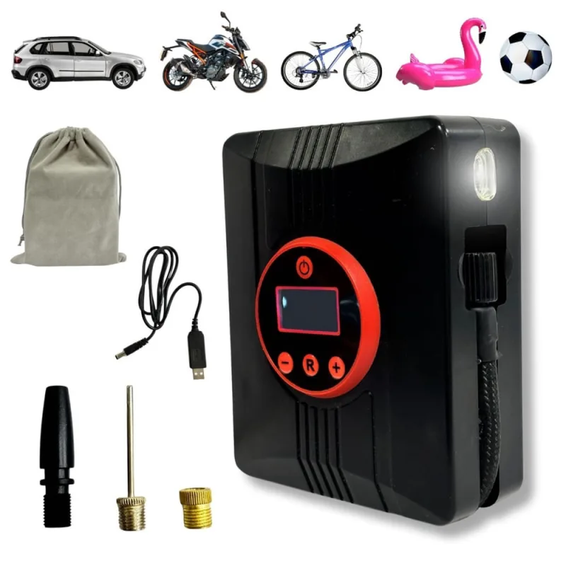 Mini Compressor de Ar Automotivo 100PSI 17L/min IWMCA10017 - Importway - Não Disponível - Construção E Ferramentas