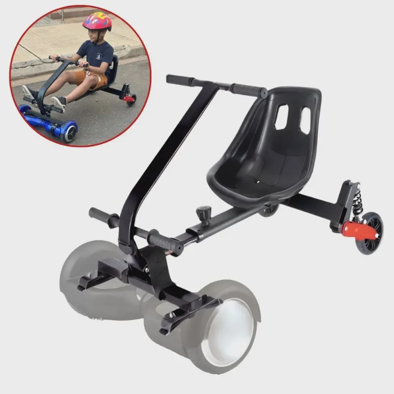 Carrinho Assento Hoverkart com Guidão para Overboard 6.5'' 8'' 10'' Preto Importway BW-307