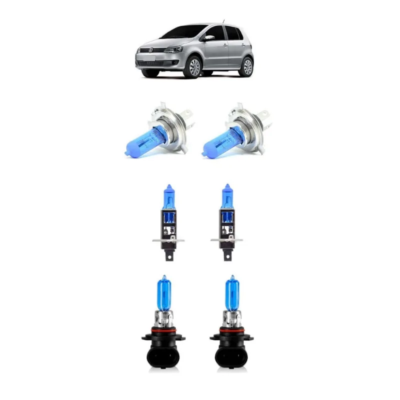 Kit 6 Lampada Branca Farol E Milha Fox Spacefox 2010 2011.