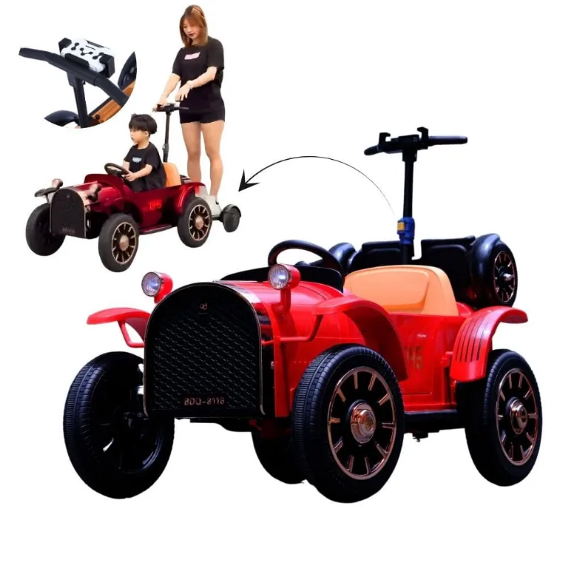 Carro Elétrico Infantil Retrô 12V com Controle Remoto Várias Cores importway