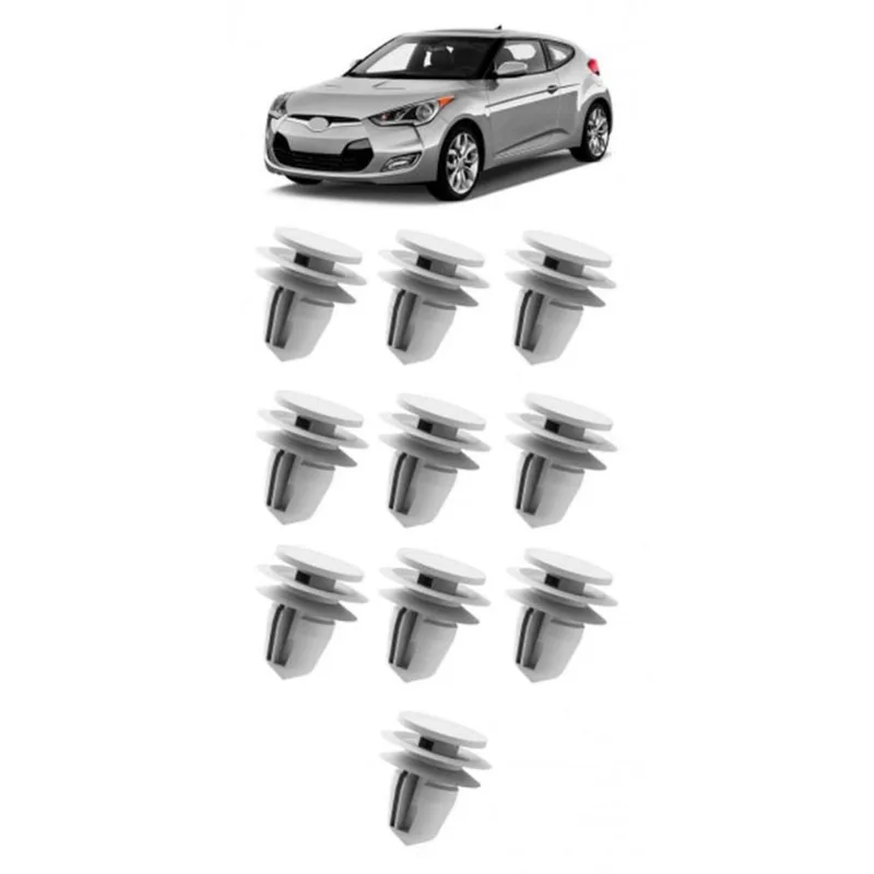Kit 10 Presilha Do Forro De Porta Veloster 2011 2012 2013...