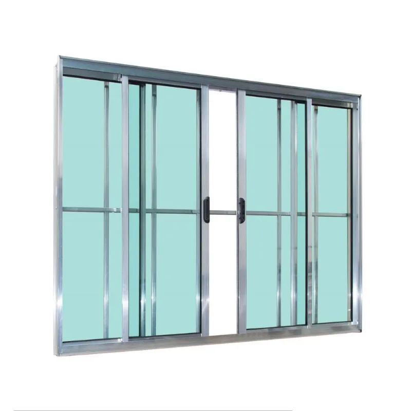 Janela Safira Brilhante 4 Folhas Com Grade 100x200 Esquadrifazio