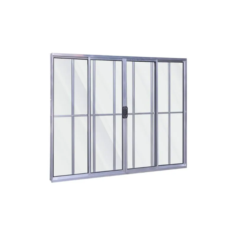 Janela Agata Brilhante 4 Folhas Com Grade 100x120 Esquadrifazio