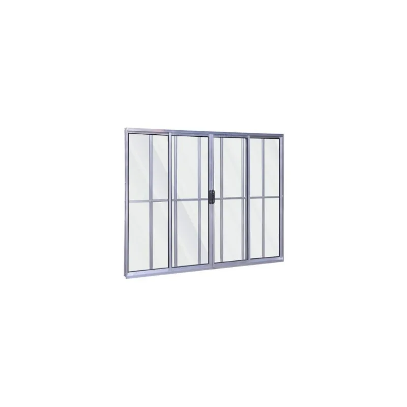 Janela Agata Brilhante 4 Folhas Com Grade 100x150 Esquadrifazio
