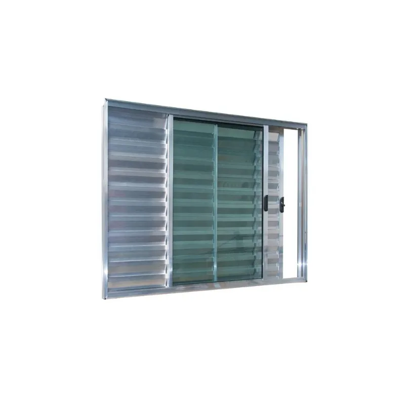 Veneziana Safira Brilhante 3 Folhas Sem Grade 100x150 Esquadrifazio