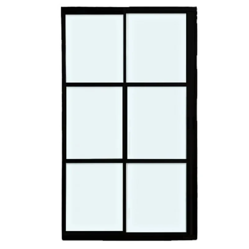 Porta Balcão 2 Folhas L-22 Safira Preto 210x120 Esquadrifazio