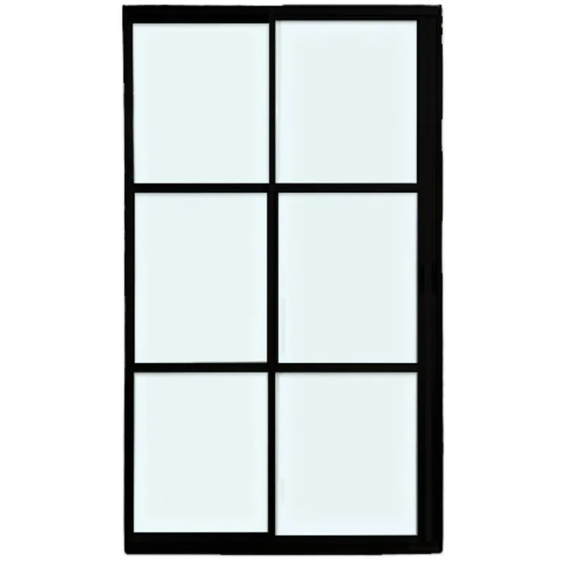 Porta Balcão 2 Folhas L-22 Safira Preto 210x150 Esquadrifazio
