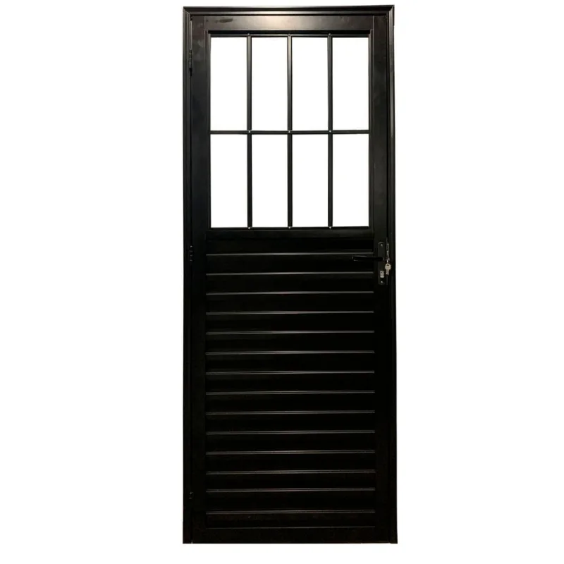 Porta Social C/Post L-25 Safira Preto 210x80 Esquerdo Esquadrifazio