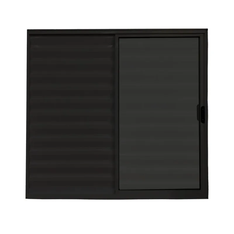 Veneziana Safira Preto 3 Folhas Sem Grade 100x100 Esquadrifazio