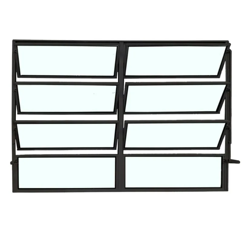 Vitro Basculante Safira Preto 2 Seções 080x120 Esquadrifazio