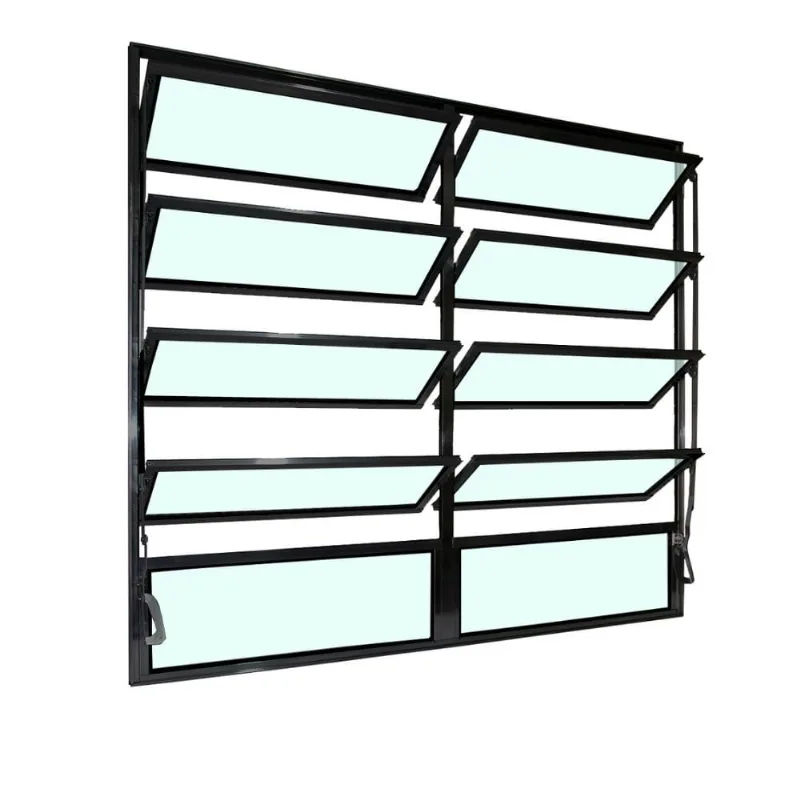 Vitro Basculante Safira Preto 2 Seções 100x120 Esquadrifazio