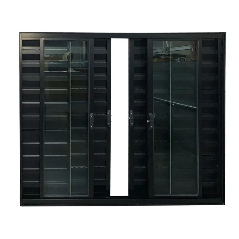 Veneziana Safira Preto 6 Folhas Sem Grade 100x150 Esquadrifazio