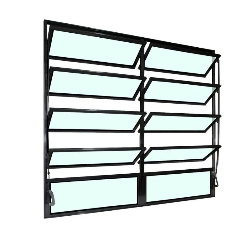 Vitro Basculante Safira Preto 2 Seções 100x150 Esquadrifazio