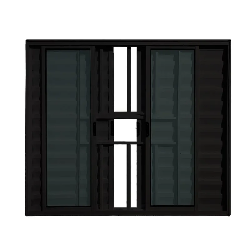 Veneziana Safira Preto 6 Folhas Com Grade 100x150 Esquadrifazio