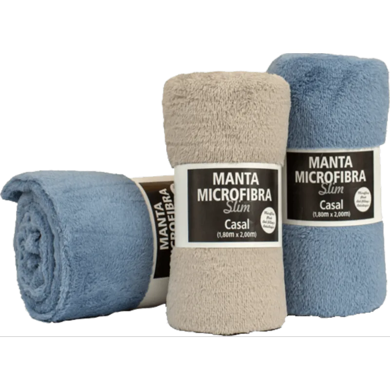 Manta Microfibra Slim Casal Unidade 1,80x2m