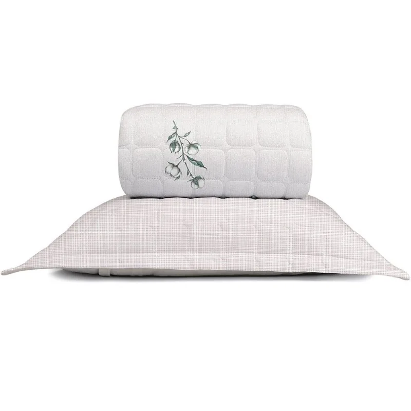 Kit Cobre Leito Solteiro Sofisticata 100% Algodão 160x240cm Atlântica Algodoeiro - Atlântica