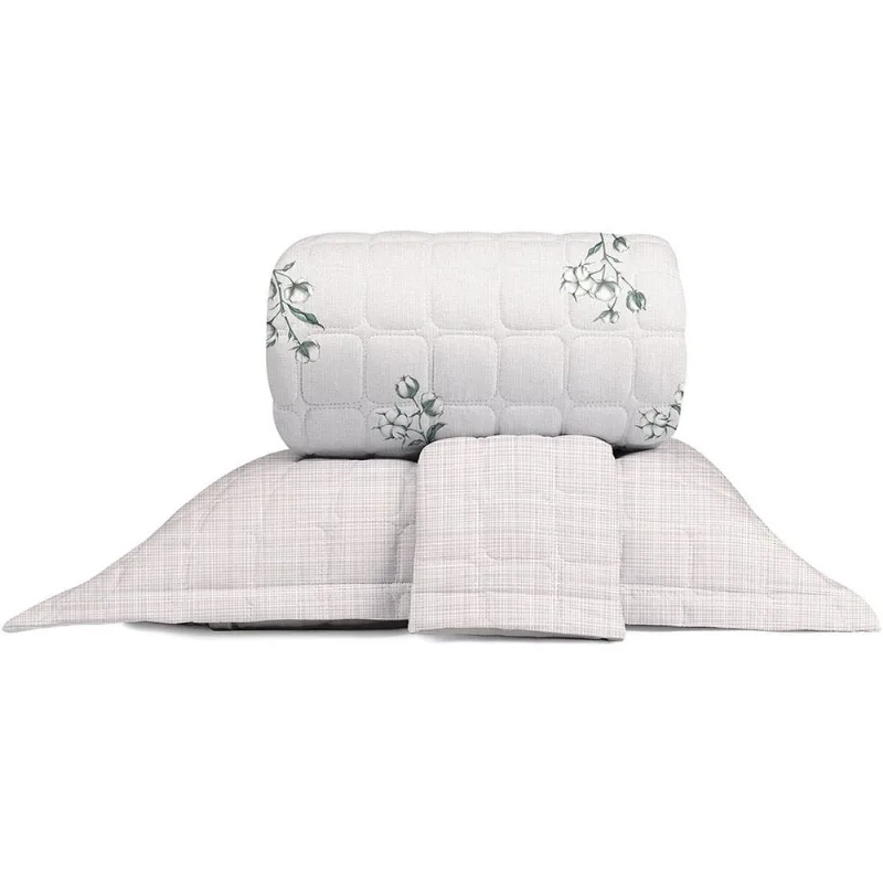 Kit Cobre Leito Casal Sofisticata 100% Algodão 220x240cm Atlântica Algodoeiro - Atlântica
