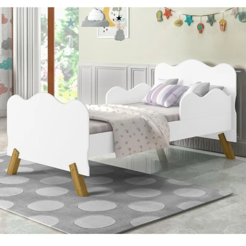 Cama Infantil Angel Branca Com Colchão - OUTRAS - Colchões