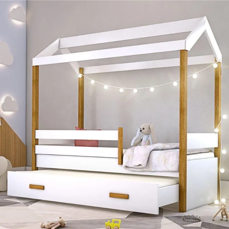 Bicama Montessori Exclusiv Solteiro C/ Fio De Luz E Colchão