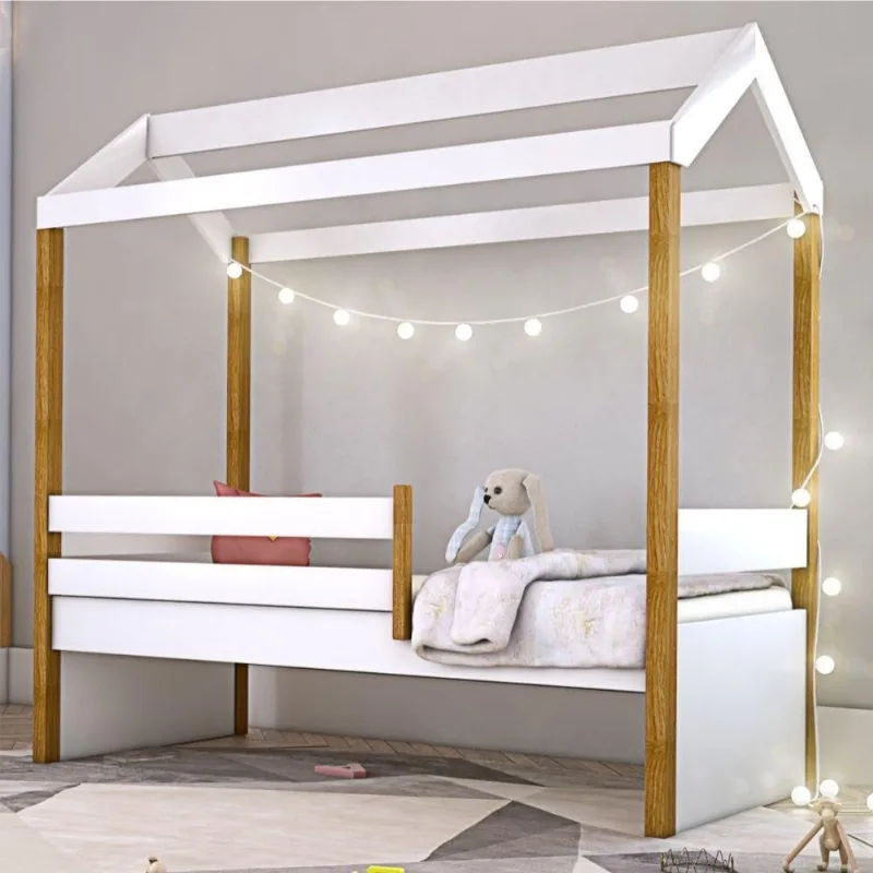 Cama Montessoriana Exclusiv Solteiro C/ Fio De Luz E Colchão