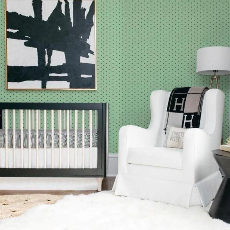 Papel De Parede Infantil Bolinhas Verde Degradê