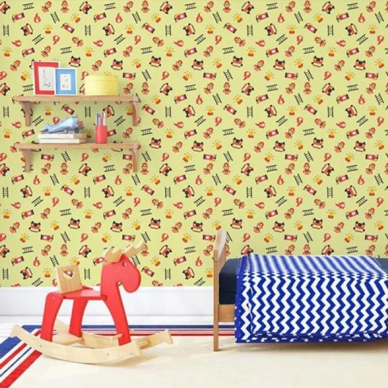 Papel De Parede Infantil Bombeiro - Casah - Agro