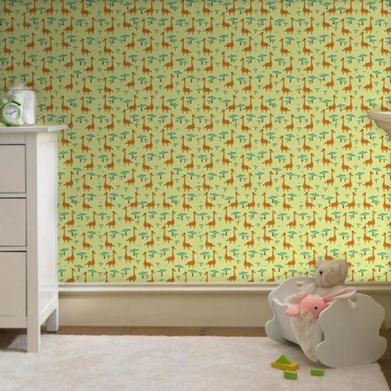 Papel De Parede Infantil Girafa Safari - Casah - Agro