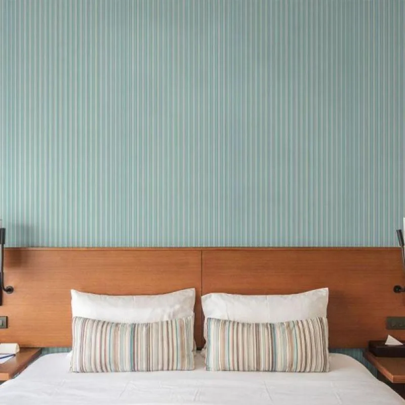 Papel De Parede Quarto Listrados Azul