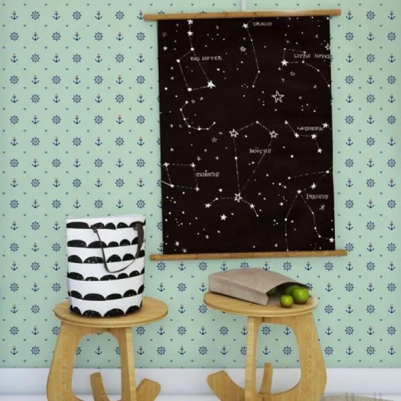Papel De Parede Infantil Marinheiro Verde - Casah - Agro