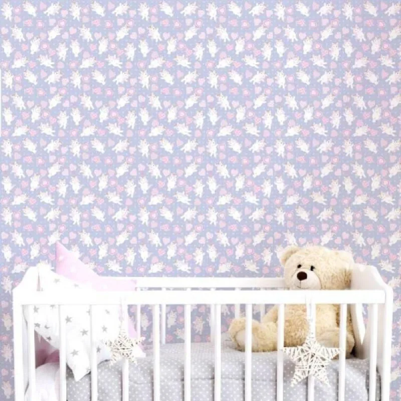 Papel De Parede Infantil Unicórnio Baby - Casah