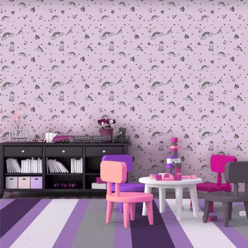 Papel De Parede Infantil Unicórnio Menina - Casah