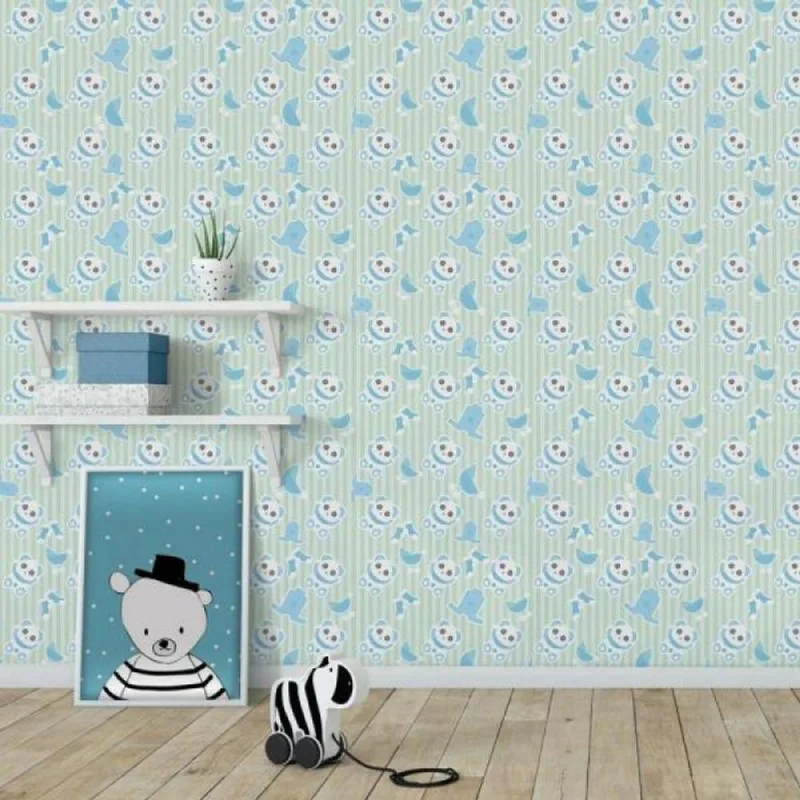 Papel De Parede Infantil Ursinho Menino - Casah