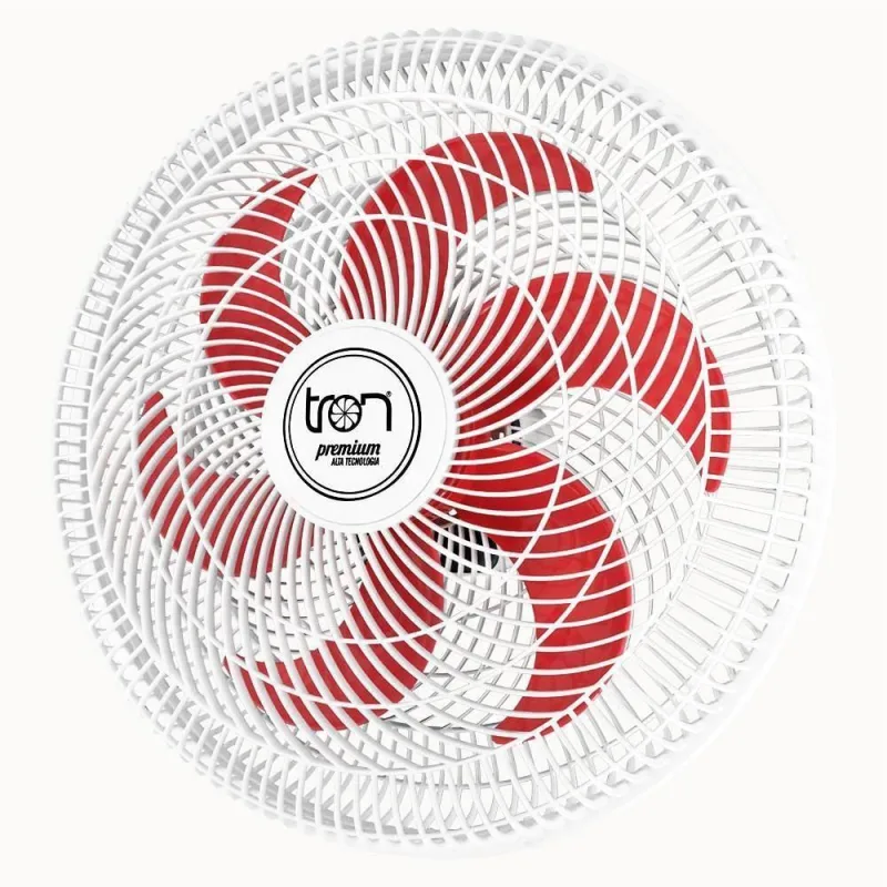 Ventilador Parede Lorena Branco Oscilante 220V Pás Vermelho - OUTRAS