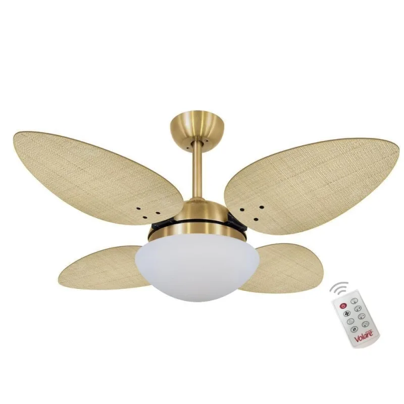 Ventilador Volare P Palmae Natural 220v E Controle Remoto - OUTRAS - Ar E Ventilação