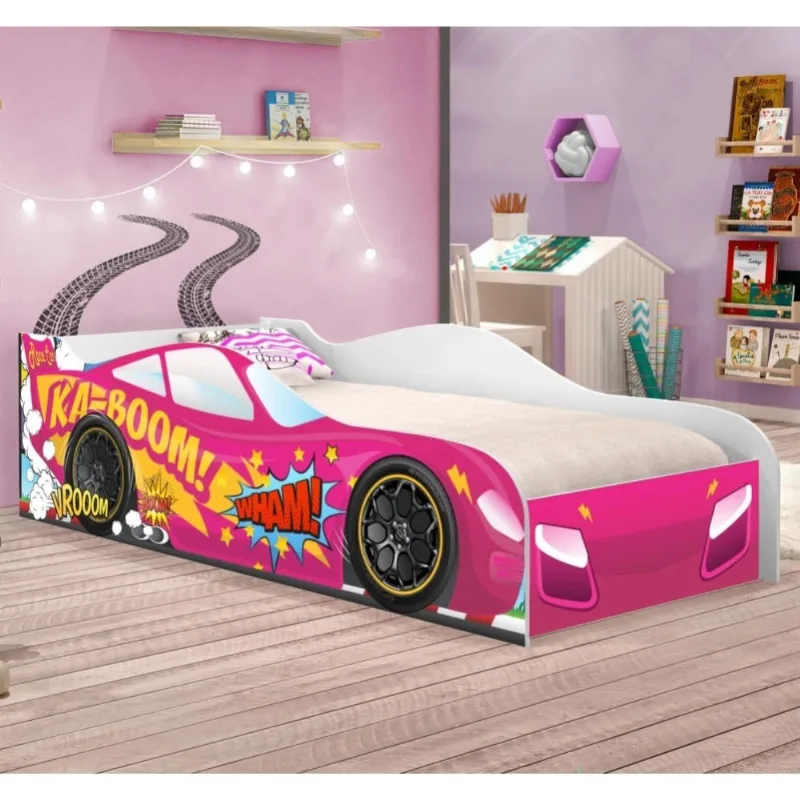 Cama Infantil Carro Veloz Pink