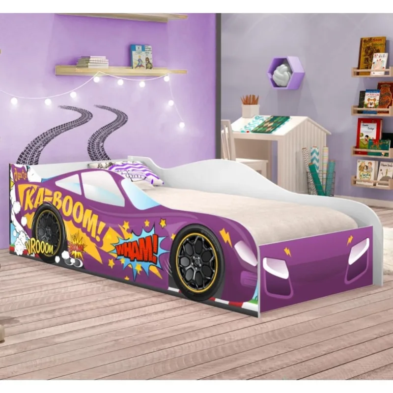 Cama Infantil Carro Veloz Roxo