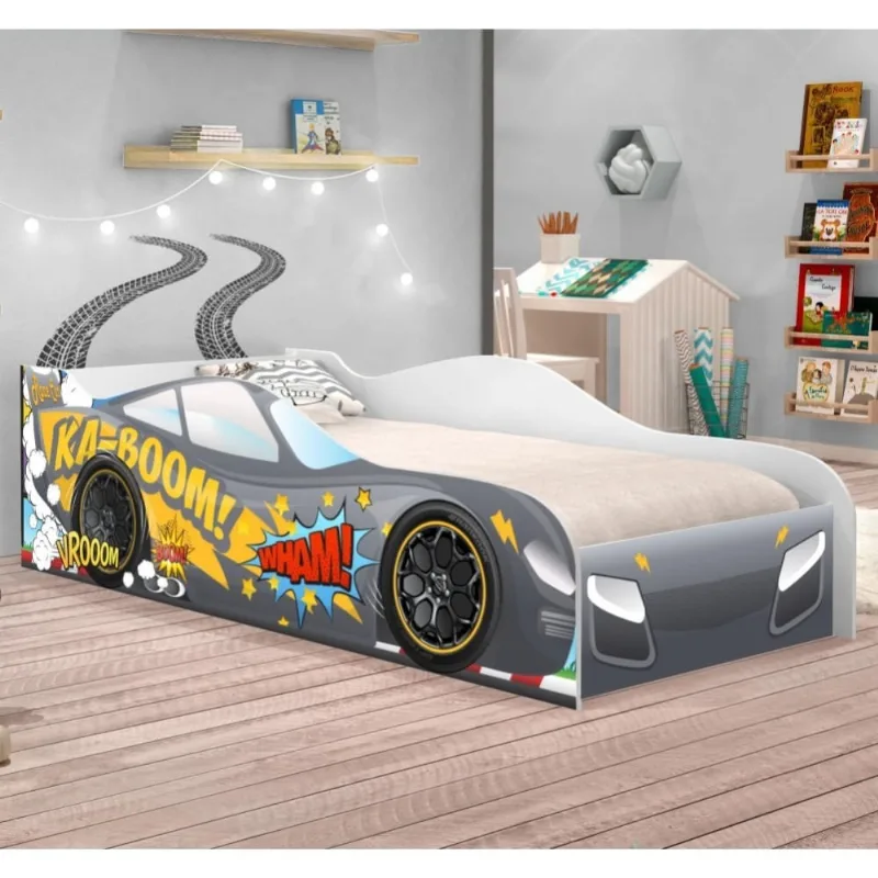 Cama Faísca Carro Infantil Cinza