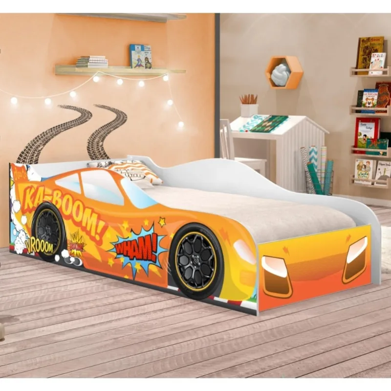 Cama Faísca Carro Infantil Laranja