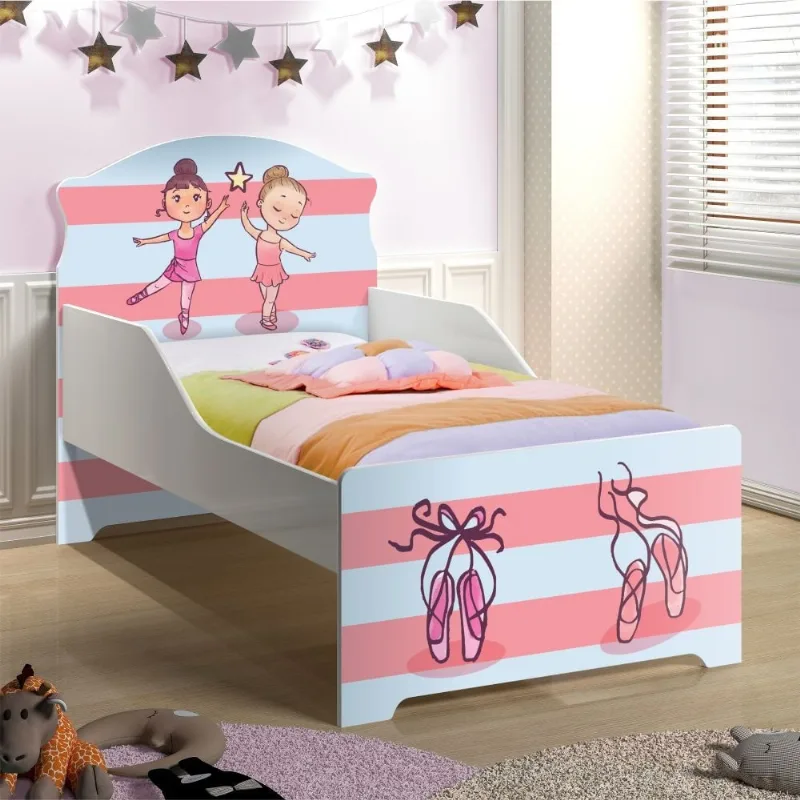 Cama Infantil Lili ballet Menininhas com Colchão